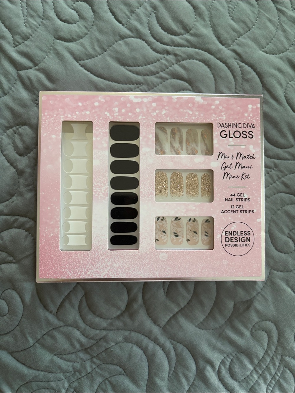 Gloss Mix & Match Gel Mani Mini Kit - Black, White, Gold, Nude